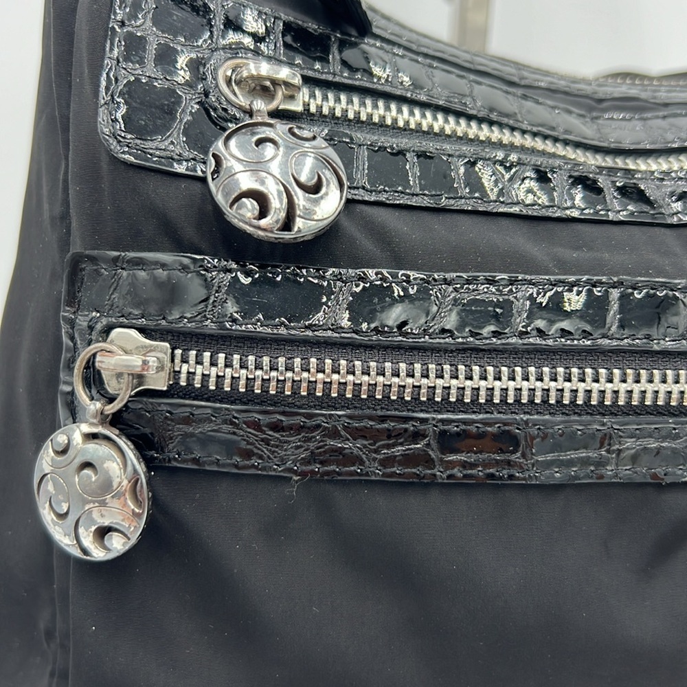 BRIGHTON WOMEN’S BLACK NYLON CROSSBODY PURSE - Picture 7 of 15